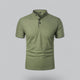 Men's Short Sleeve Collarless Polo Shirt, Tailored Fit Casual Smart Polo Top