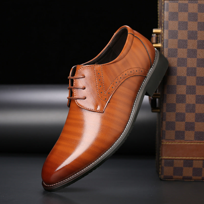 Men's Formal Derby Shoes, Lightweight Lace-Up Smart Dress Shoes for Weddings and Business