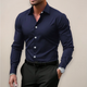 Men's Long Sleeve Smart Shirt, Tailored Button-Up Shirt for Work & Smart Casual Wear