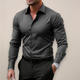 Men's Long Sleeve Smart Shirt, Tailored Button-Up Shirt for Work & Smart Casual Wear