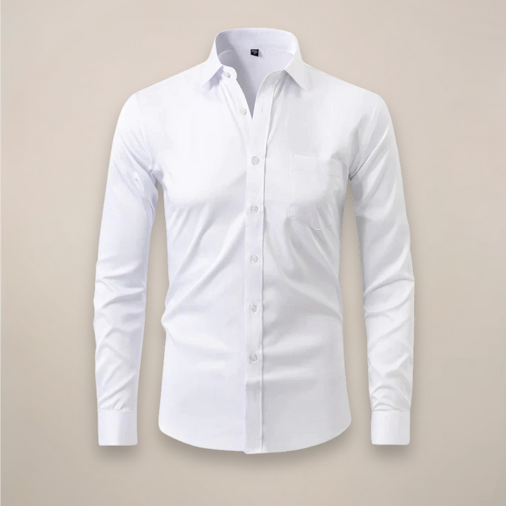 Men's Tailored Shirt, Slim Fit Lightweight Button-Up Shirt for Office & Smart Casual Wear