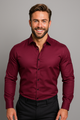 Men's Tailored Shirt, Slim Fit Lightweight Button-Up Shirt for Office & Smart Casual Wear