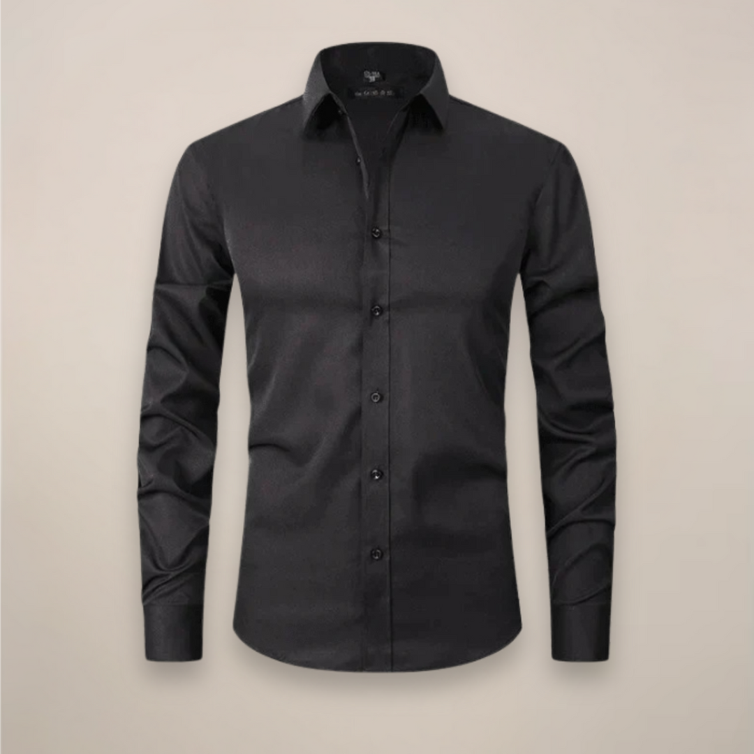 Men's Tailored Shirt, Slim Fit Lightweight Button-Up Shirt for Office & Smart Casual Wear