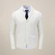 Men's cable knit cardigan with shawl collar and buttons