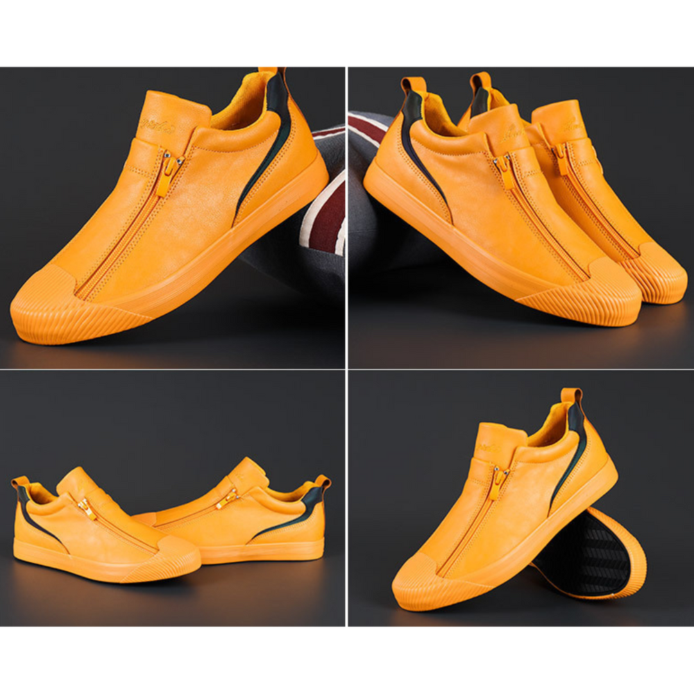 Men's Casual Leather Shoes, Durable Lace-Up Smart Casual City Shoes for Everyday Wear