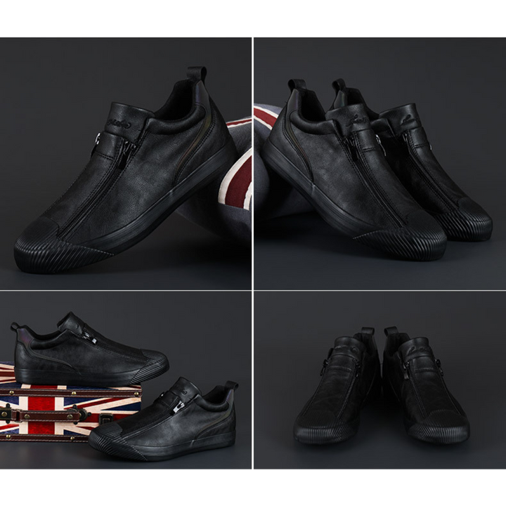 Men's Casual Leather Shoes, Durable Lace-Up Smart Casual City Shoes for Everyday Wear