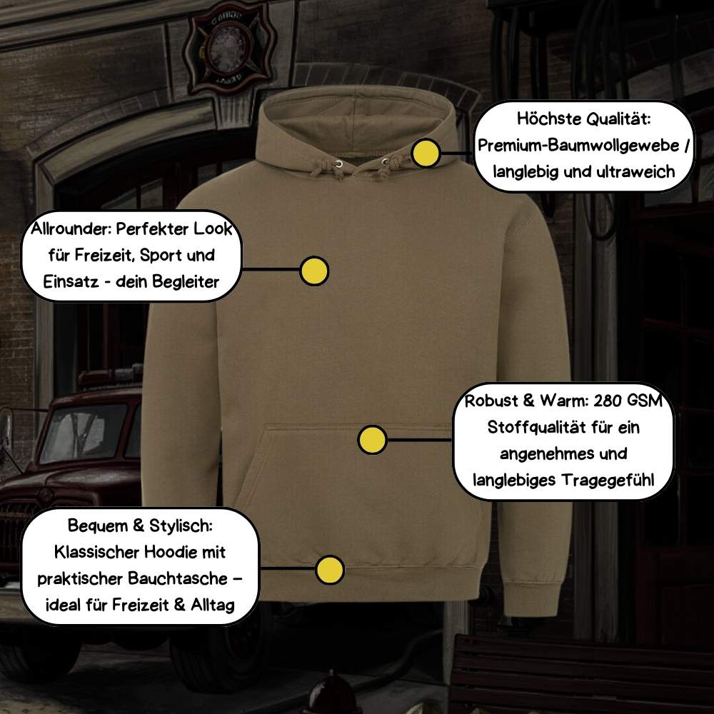Men's long-sleeve pullover hoodie with kangaroo pocket