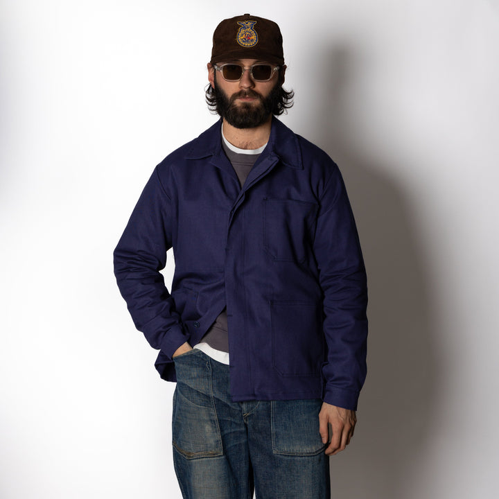 Navy plain casual garment
