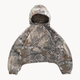 Unisex oversized camouflage hoodie with hood and front zipper