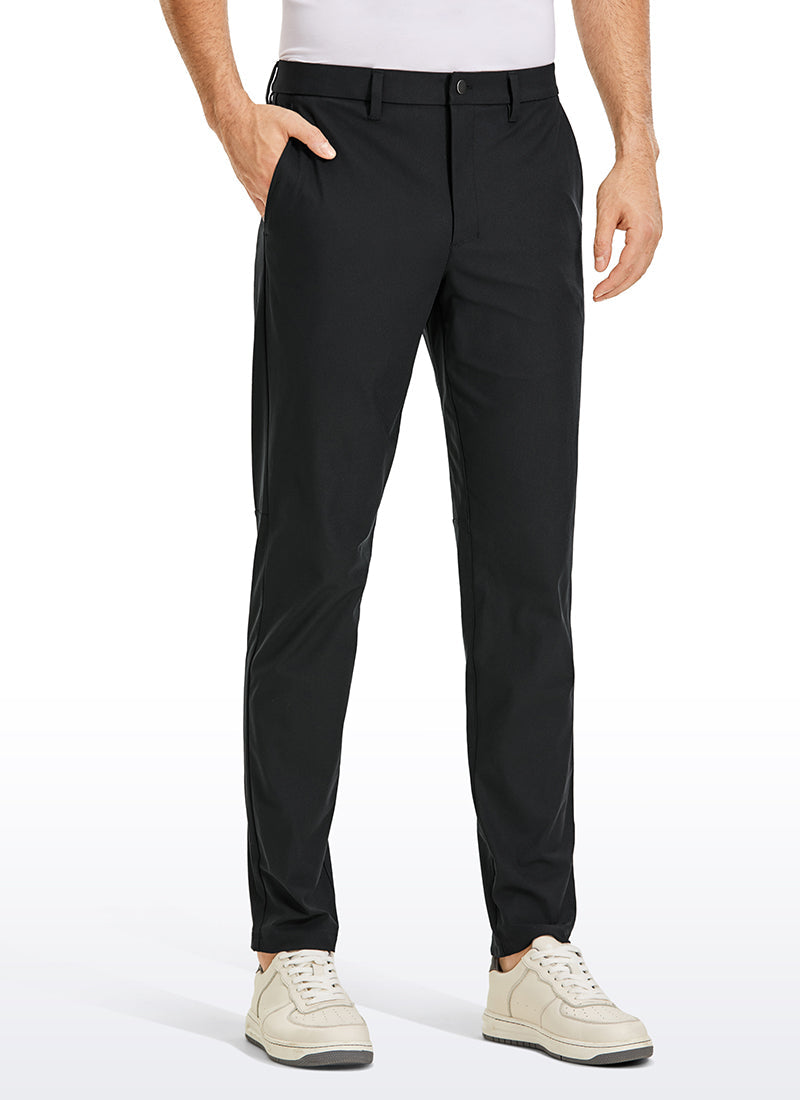 Men's straight tapered golf pants with belt loops, front pockets and full-length legs