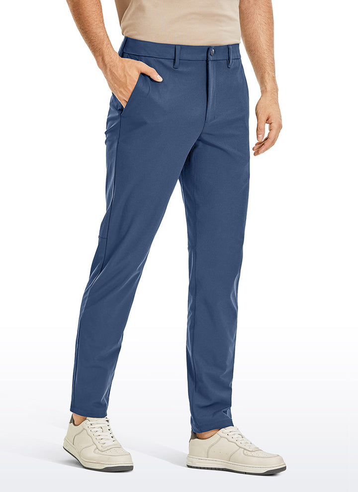 Men's straight-leg golf trousers with belt loops and side pockets