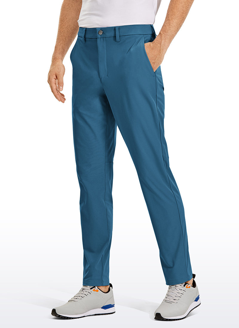 Men's straight-leg golf trousers with belt loops and side pockets