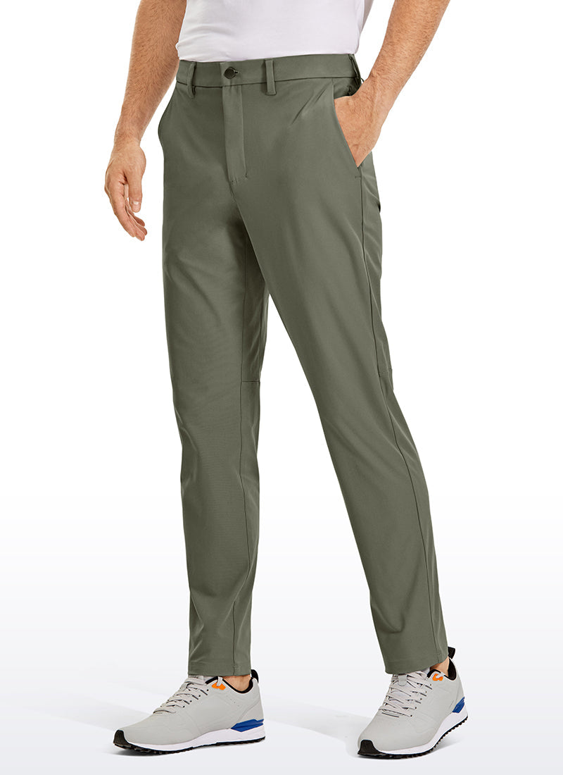 Men's straight tapered golf pants with belt loops, front pockets and full-length legs