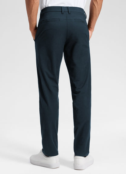 Men's straight leg chino trousers with belt loops and front pockets