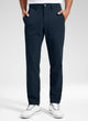 Men's straight-leg golf pants with front pockets and button closure
