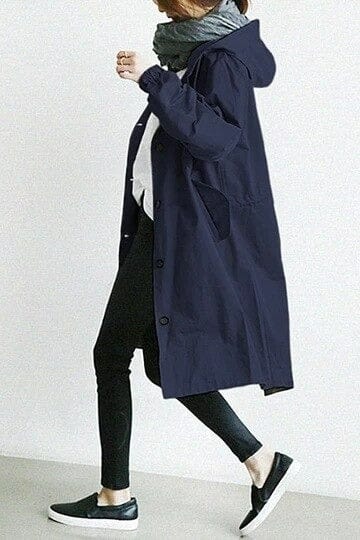 Longline trench coat outerwear