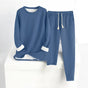 Unisex lounge set with crew neck sweatshirt and drawstring jogger trousers