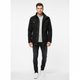 Men's denim jacket with high neck and utility pockets