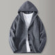 Hooded knit cardigan with open front