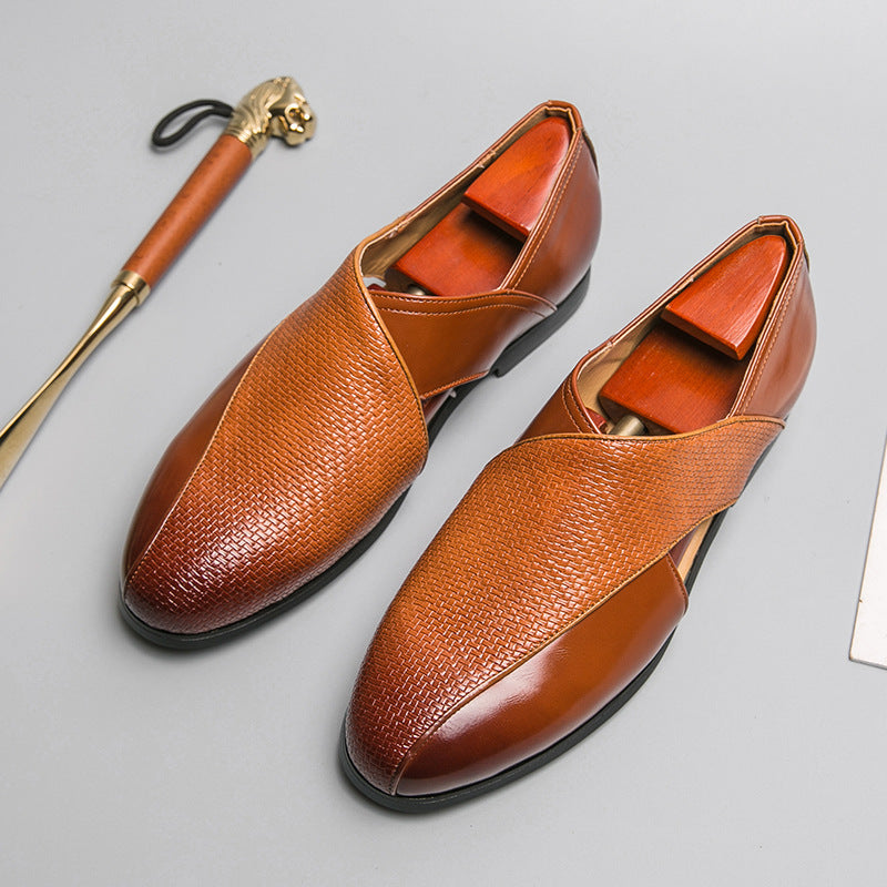 Classic slip-on loafers available in brown or black
