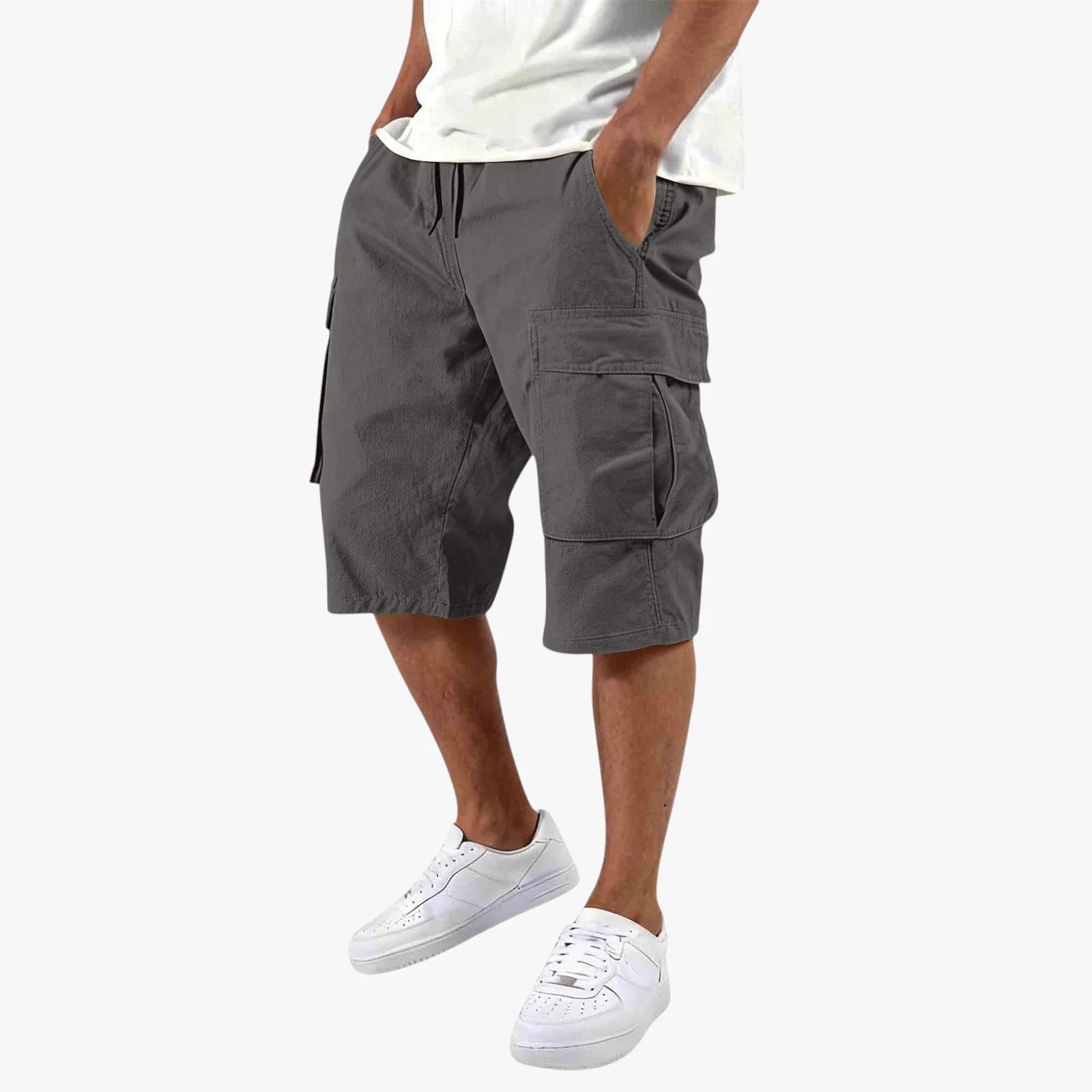 Men's Cargo Shorts, Knee Length, Multiple Pockets