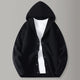 Hooded knit cardigan with open front