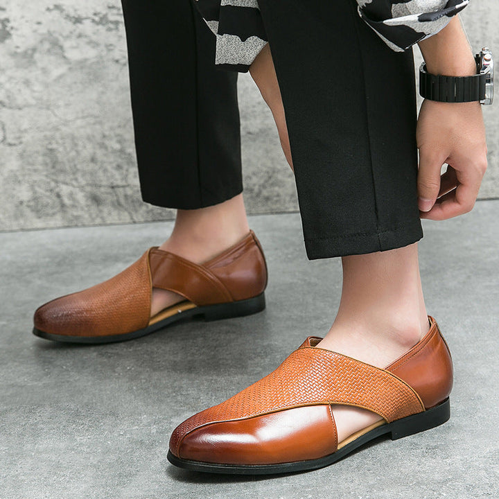 Classic slip-on loafers available in brown or black