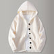 Hooded knit cardigan with open front