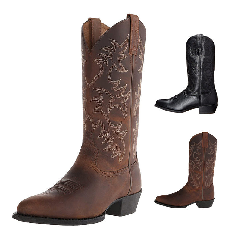 Men's ankle-height everyday boots with flat soles