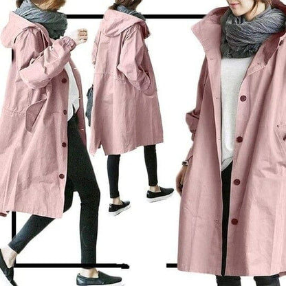 Longline trench coat outerwear