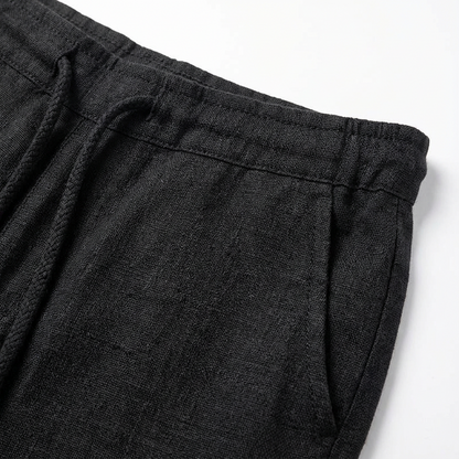 Men's Wide Leg Trousers, Drawstring Waist Relaxed Regular Fit Casual Summer Trousers