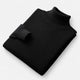 Men's plain roll-neck sweater with ribbed collar and cuffs