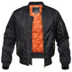 Men's quilted bomber jacket with zip front and ribbed trims