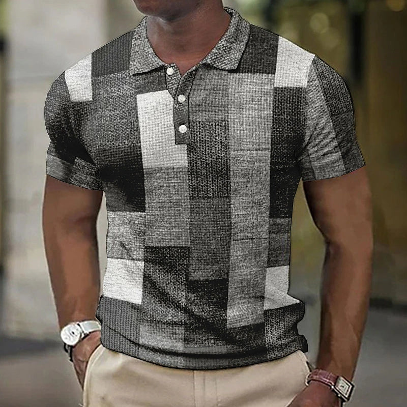 Men's Multicolour Polo Shirt, Modern Fit Short Sleeve Casual Smart Polo for All Seasons