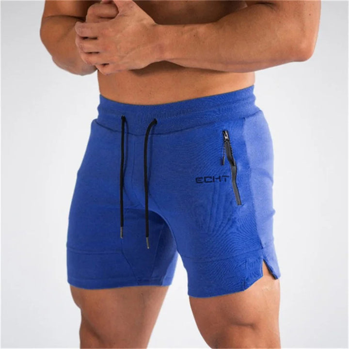 Men's Sports Shorts, Drawstring Waist Casual Summer Shorts with Zip Pockets