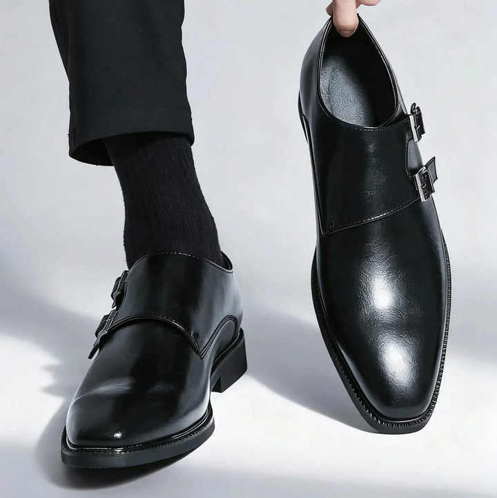 Monk strap loafers with buckle fastening