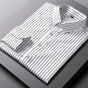 Men's Striped Cotton Shirt, Modern Fit Breathable Long Sleeve Smart Casual Shirt