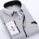 Men's Long Sleeve Shirt, Slim Fit Cotton Blend Button-Down Smart Casual Shirt