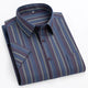 Men's Short Sleeve Cotton Shirt, Slim Fit Breathable Button-Down Casual Summer Shirt