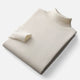 Men's plain roll-neck sweater with ribbed collar and cuffs