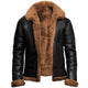 Men's hooded jacket with pile-textured lining, zip front and long sleeves