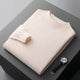 Men's plain crew neck knit sweater with ribbed trim
