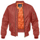 Men's quilted bomber jacket with zip front and ribbed trims