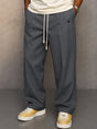 Men's straight fit jogger trousers with drawstring waist and multiple pockets