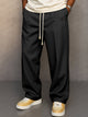 Men's Wide Leg Trousers, Pleated Front, Drawstring Waist