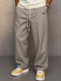 Men's straight fit jogger trousers with drawstring waist and multiple pockets