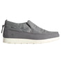 Quilted slip-on moccasin shoes with a low-top design