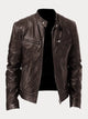 Unisex biker jacket with stand collar, long sleeves and zipped pockets