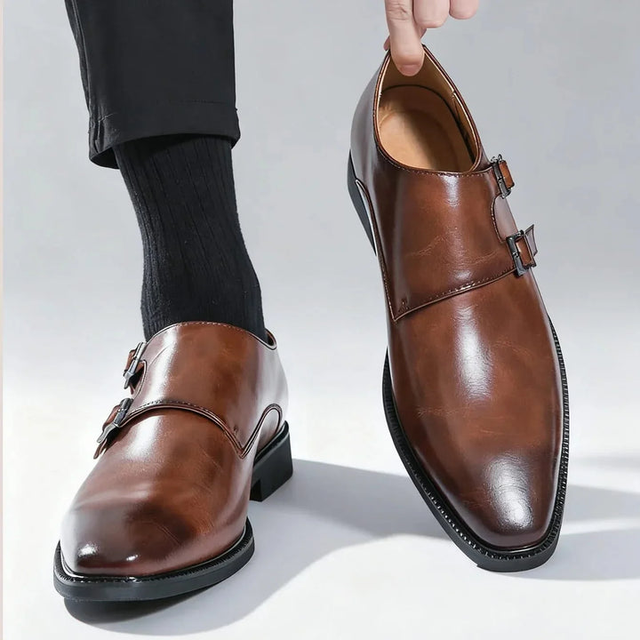 Monk strap loafers with buckle fastening