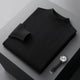 Men's plain crew neck knit sweater with ribbed trim